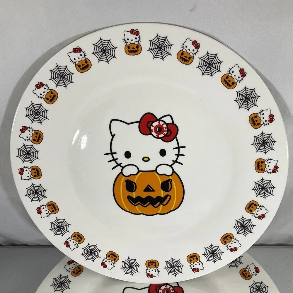 Sanrio Hello Kitty Pumpkin Boo Set Of 4 Dinner Plates